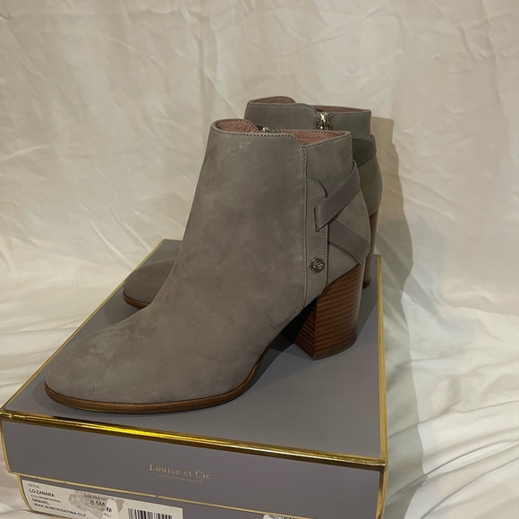 Louise Et Cie Suede &Leatjer Grey Ankle Boots - Picture 9 of 9